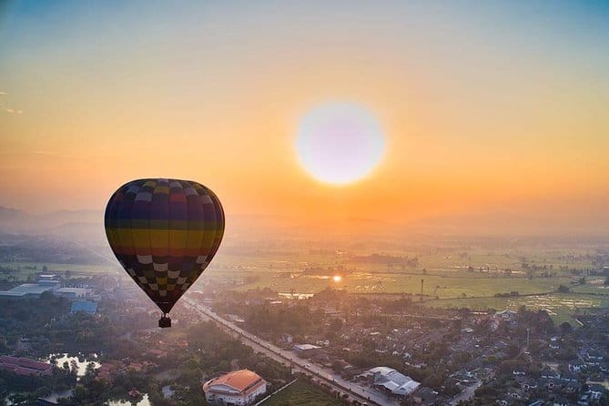 Hot Air balloon during sunset in Chiang Mai Thailand 