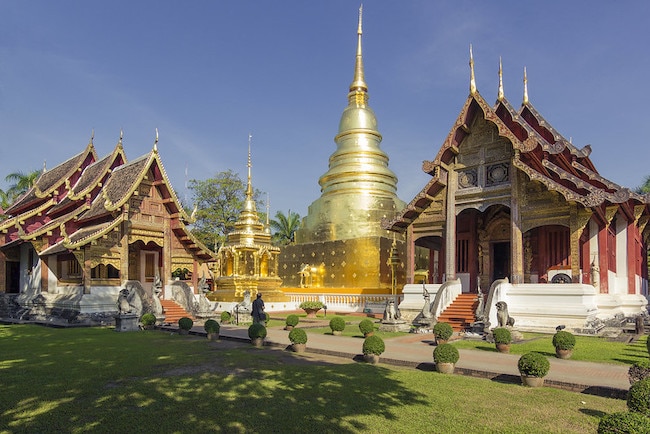 Wat Phra Singh temple in Chiang Mai Thailand