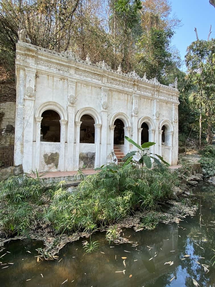 Abandoned building with arches in Northern Thailand