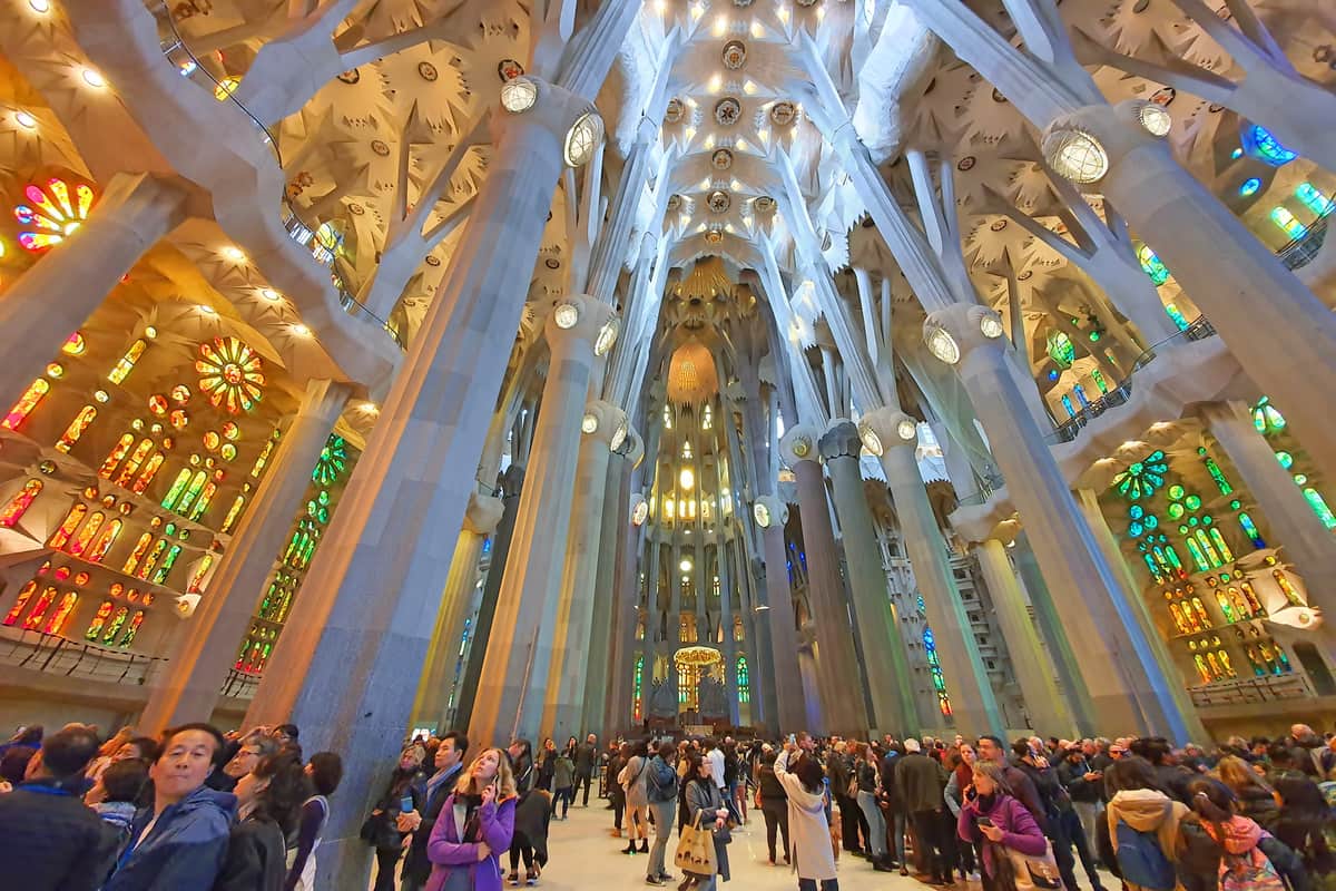 Inside the church - Sagrada Familia in Barcelona