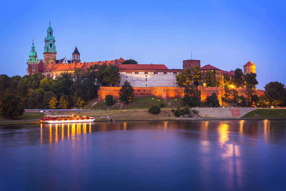 Go on an Evening Cruise on the Vistula River things to do in Krakow at night