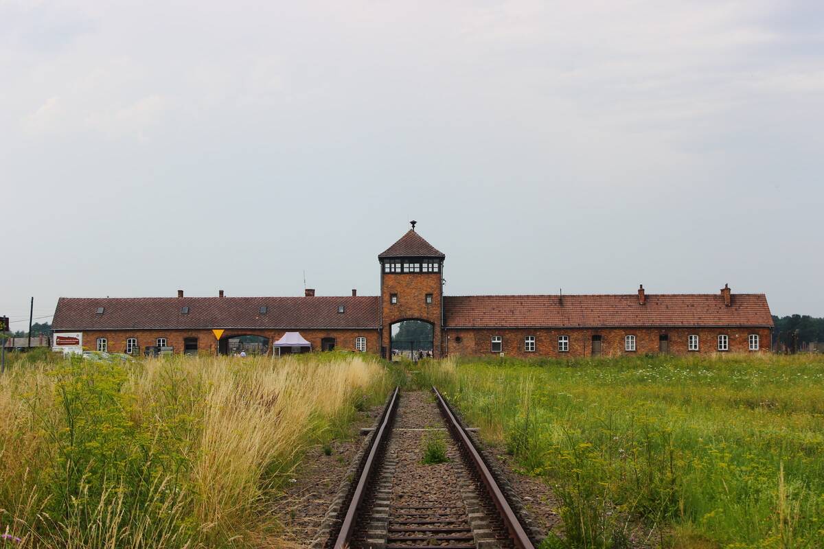 Auschwitz-Birkenau museum gate from the outside best day trips to Auschwitz