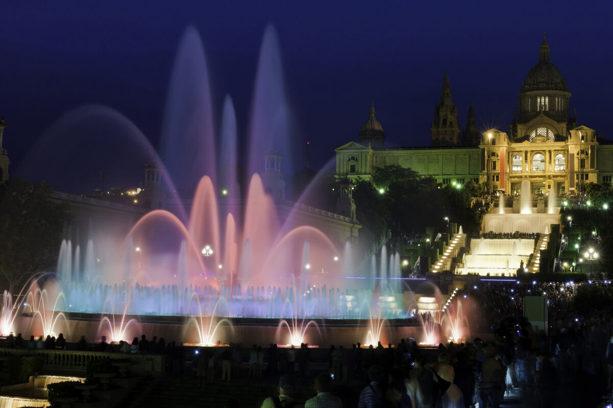 See the Magic Fountain at Night in Barcelona