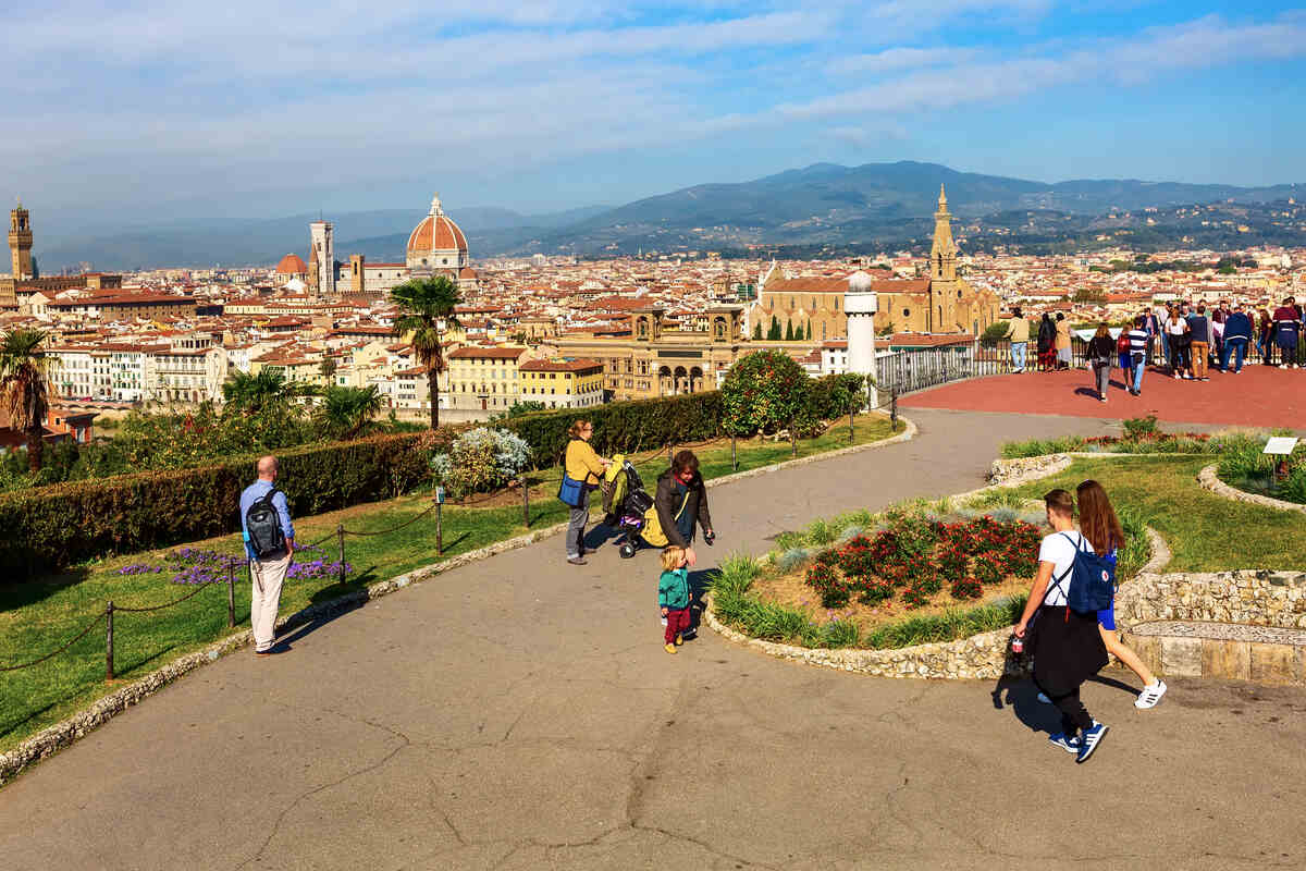 See the Sunset at Piazzale Michelangelo