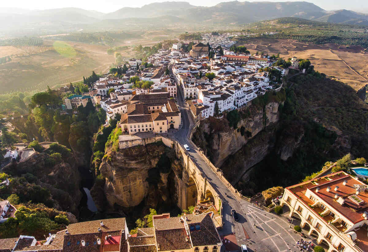 Views from above Ronda on a Ronda day trip