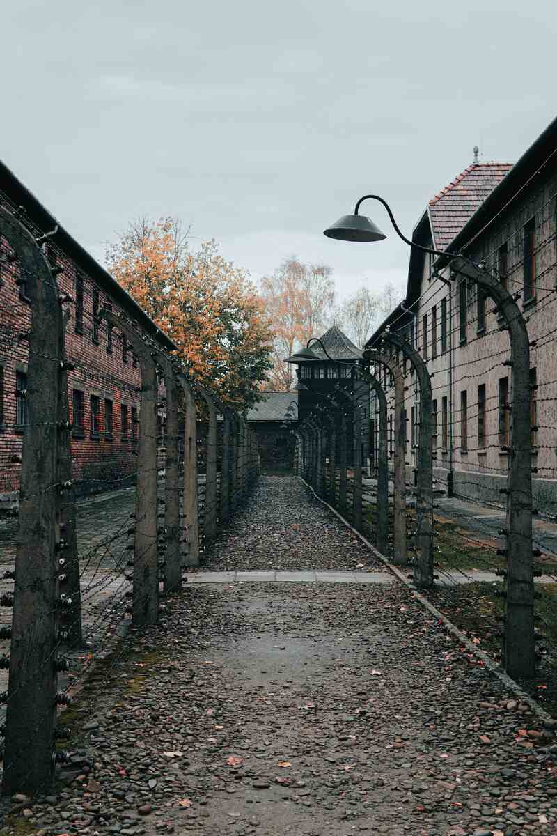 pathway at Auschwitz Birkenau concentration camps