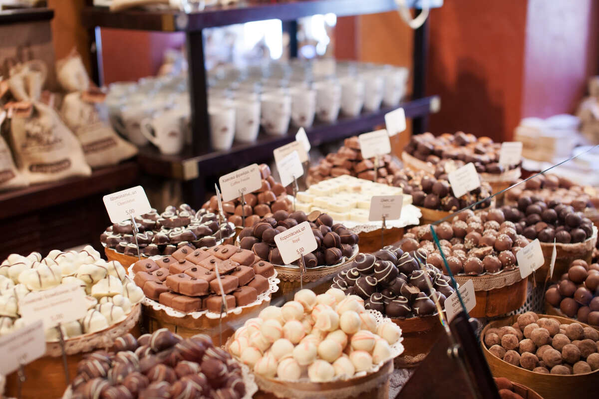 Chocolate on sale in Brussels Belgium
