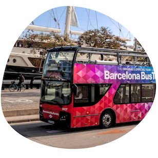 Hop on hop off bus Barcelona to Mount Tibidabo