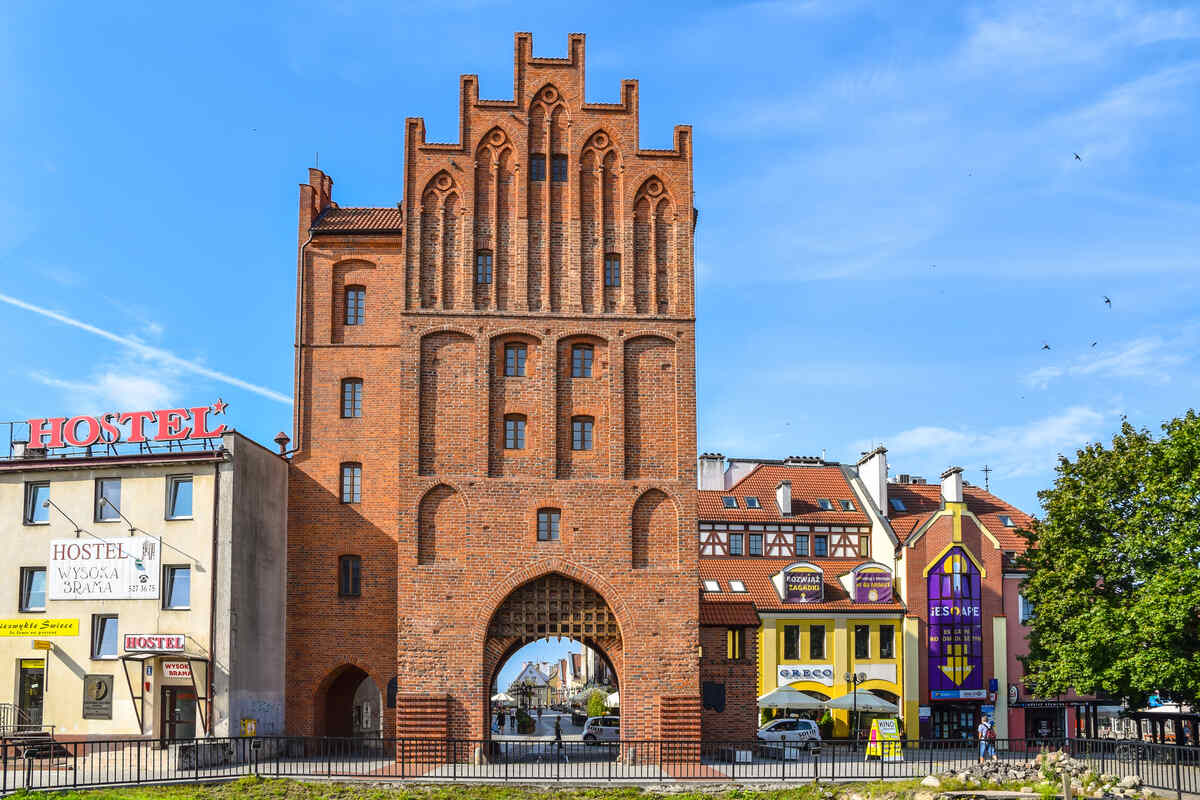 Gothic Gate of Olsztyn famous landmarks in Poland