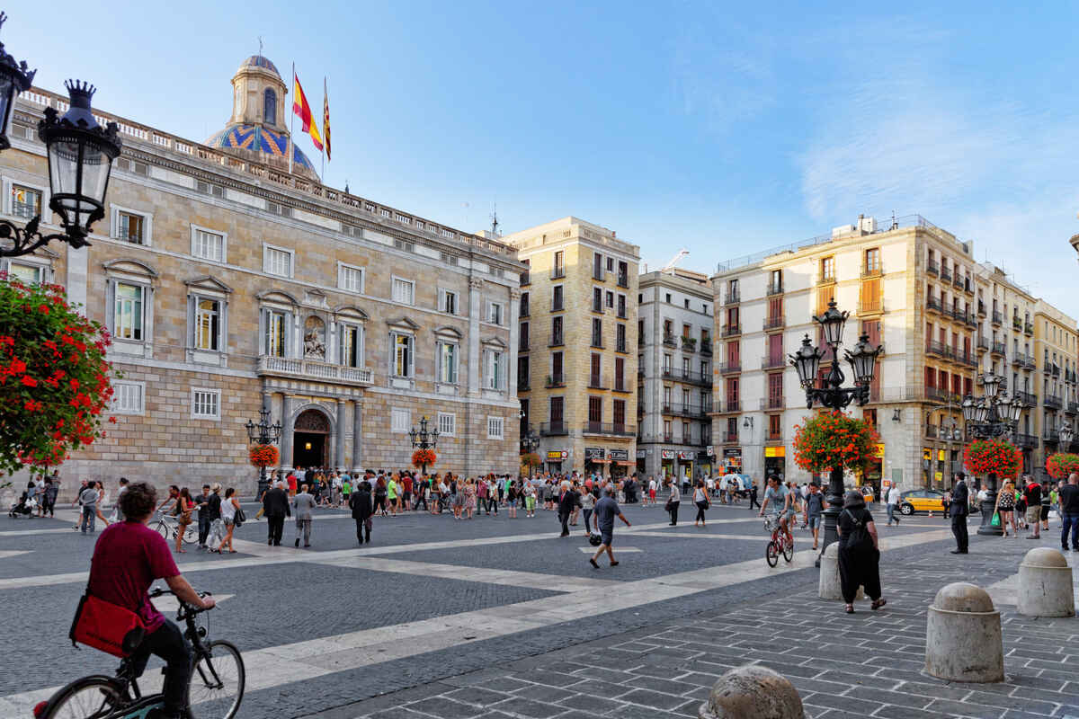 Placa de Sant Jaume in Central Barcelona