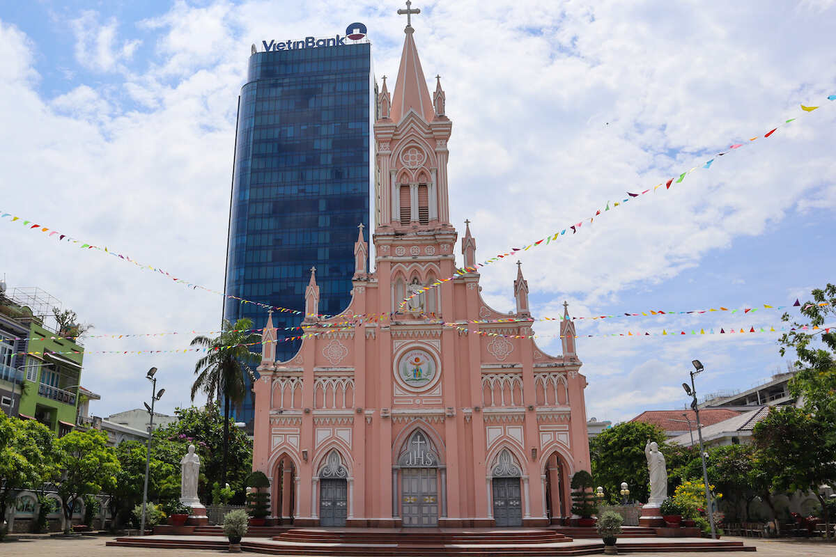 Da Nang Cathedral Pink church in Da Nang City
