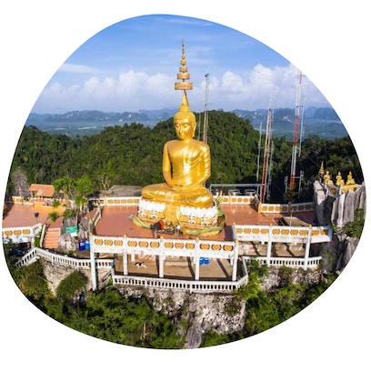 Tiger Cave Temple and Hot Spring tour in Krabi itinerary