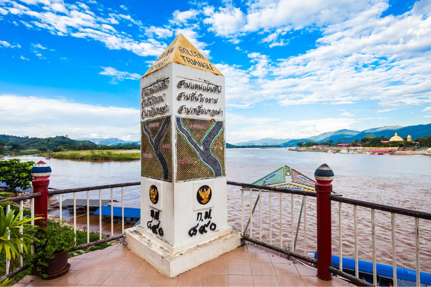 Golden Triangle in Chiang Rai with the Mekong Delta in the background