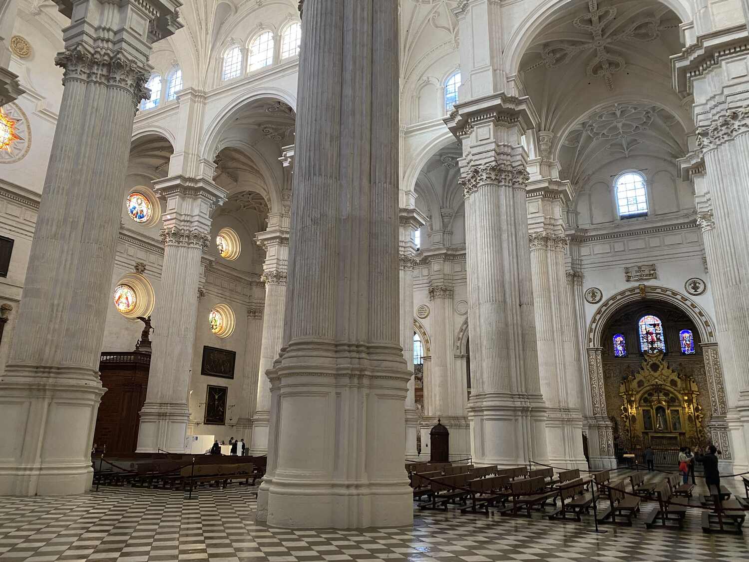 Gorgeous Cathedral of Granada marble columns