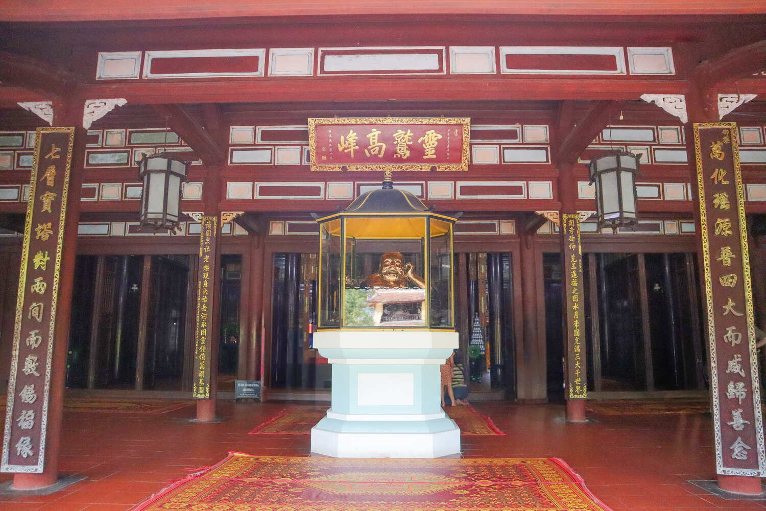 Inside the Thien Mu Pagoda Hue