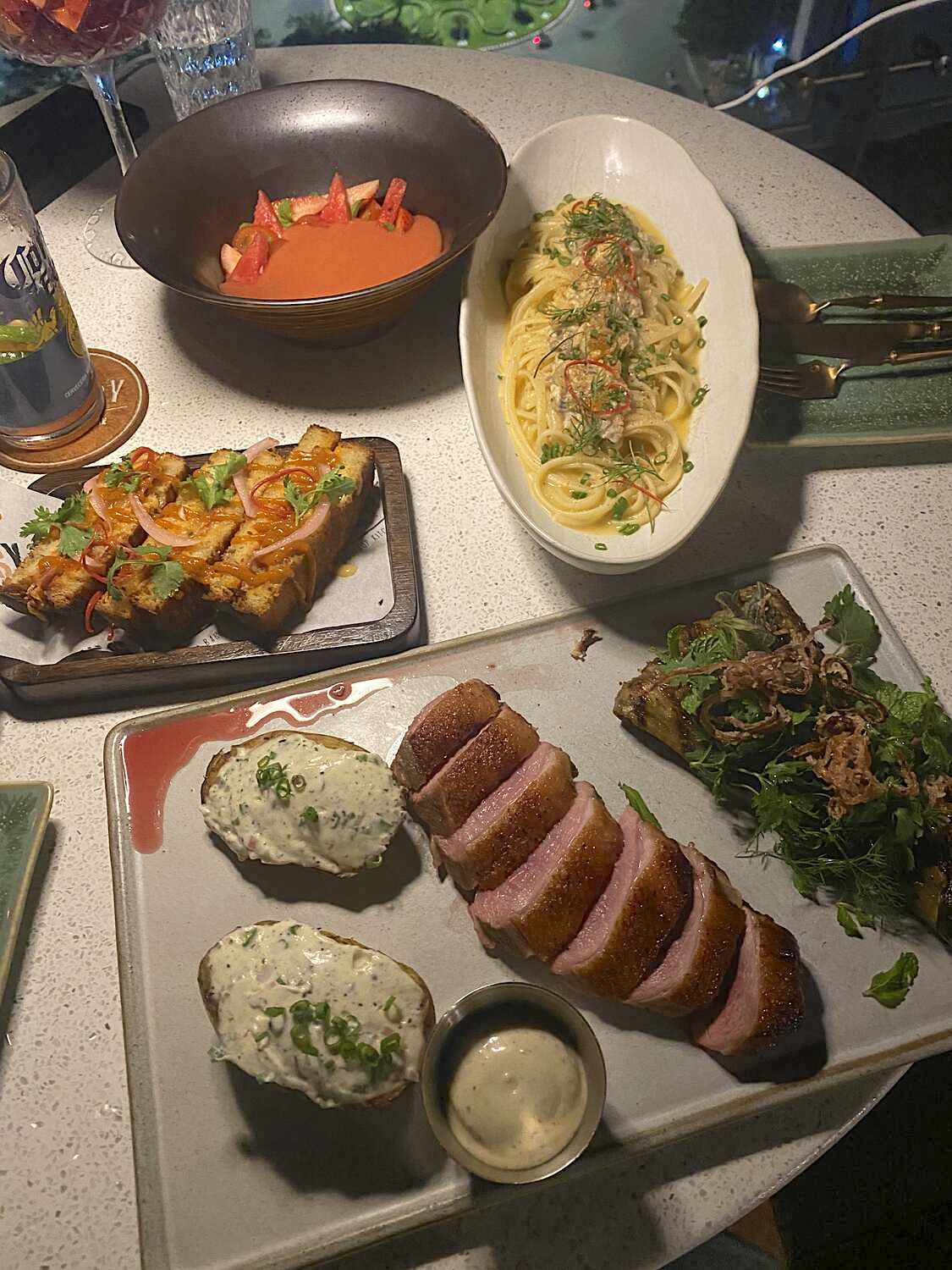Mixed grill meat platter at sky bar in da nang