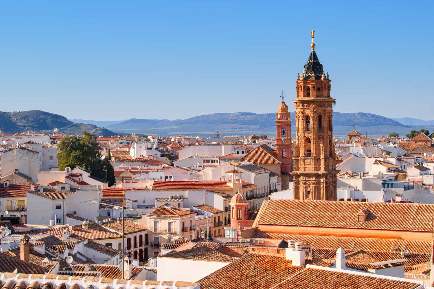 Overlooking-Antequera-cityscape-with-church-tower