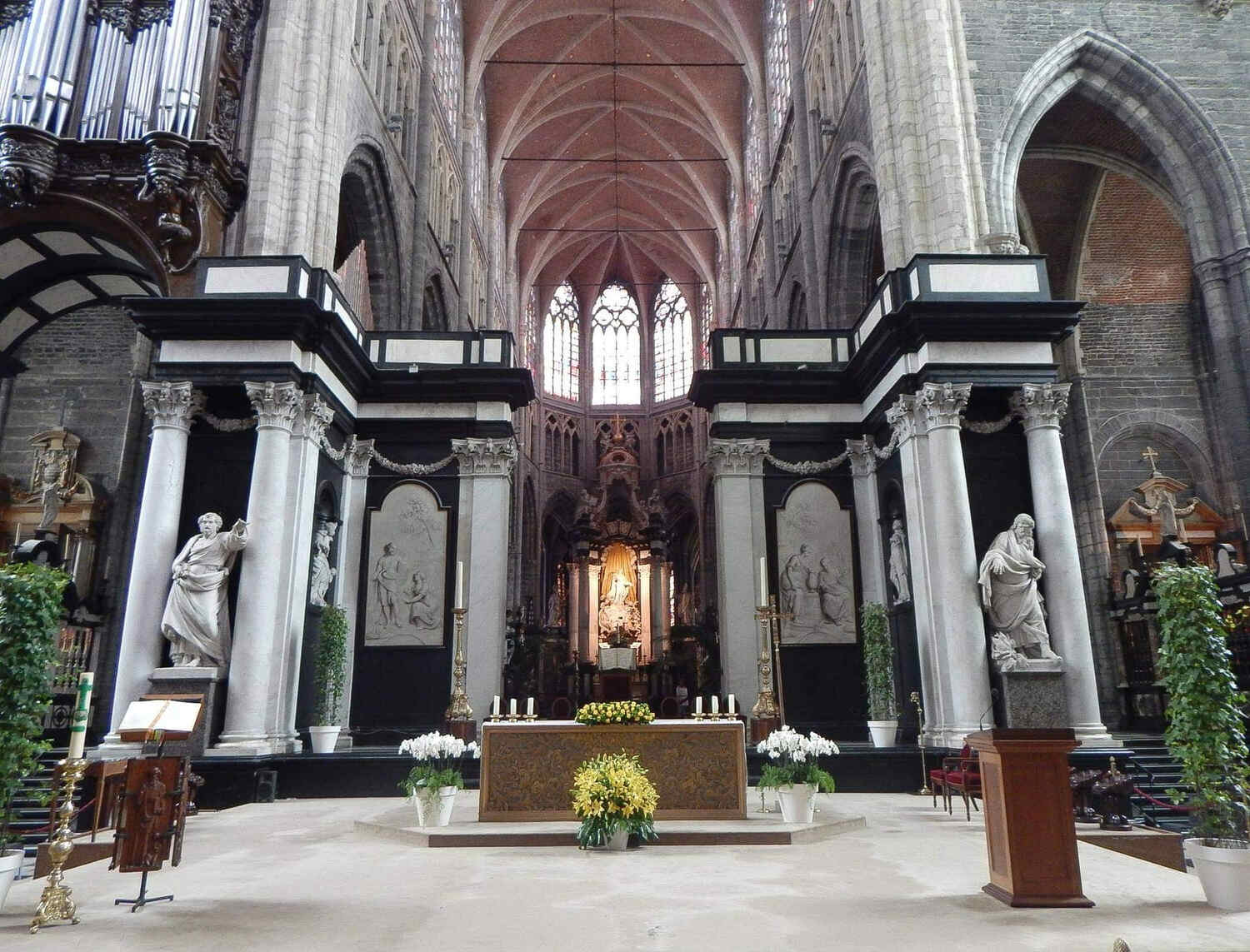 inside the Saint Bavo Cathedral in Ghent