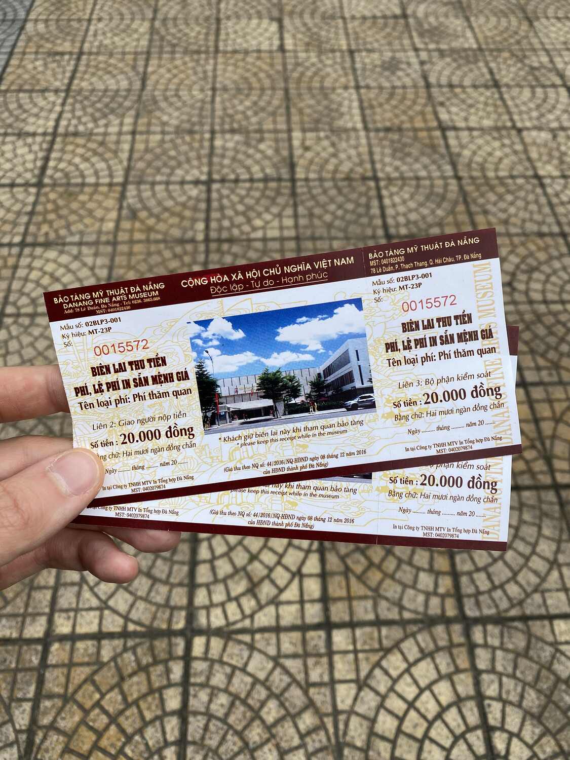 Official tickets to the Da Nang Fine Arts Museum
