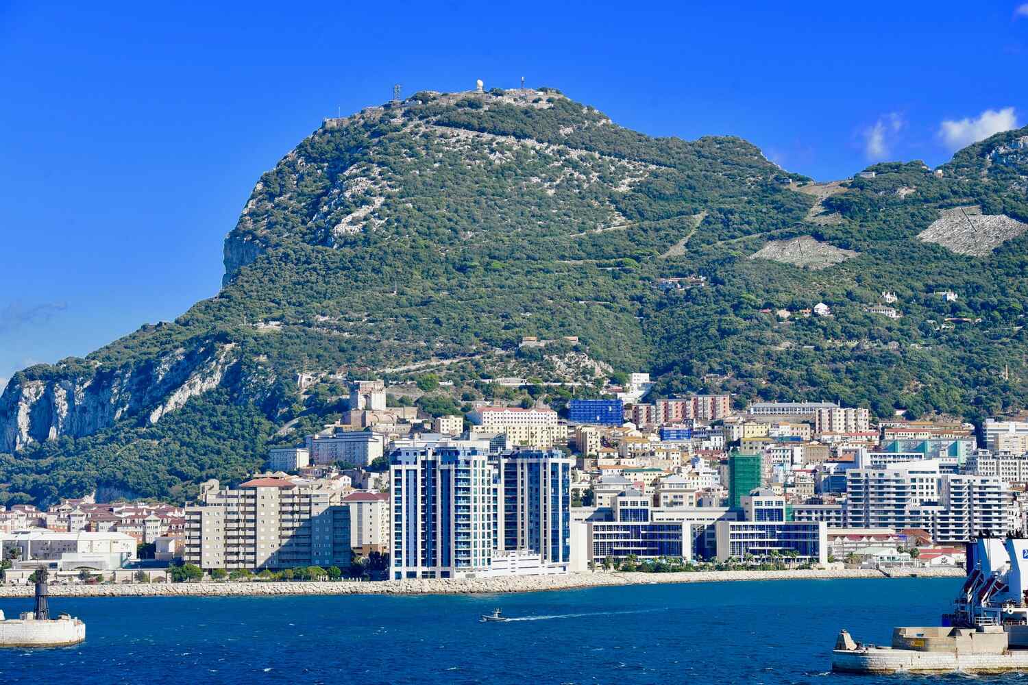 Rock of Gibraltar and city view
