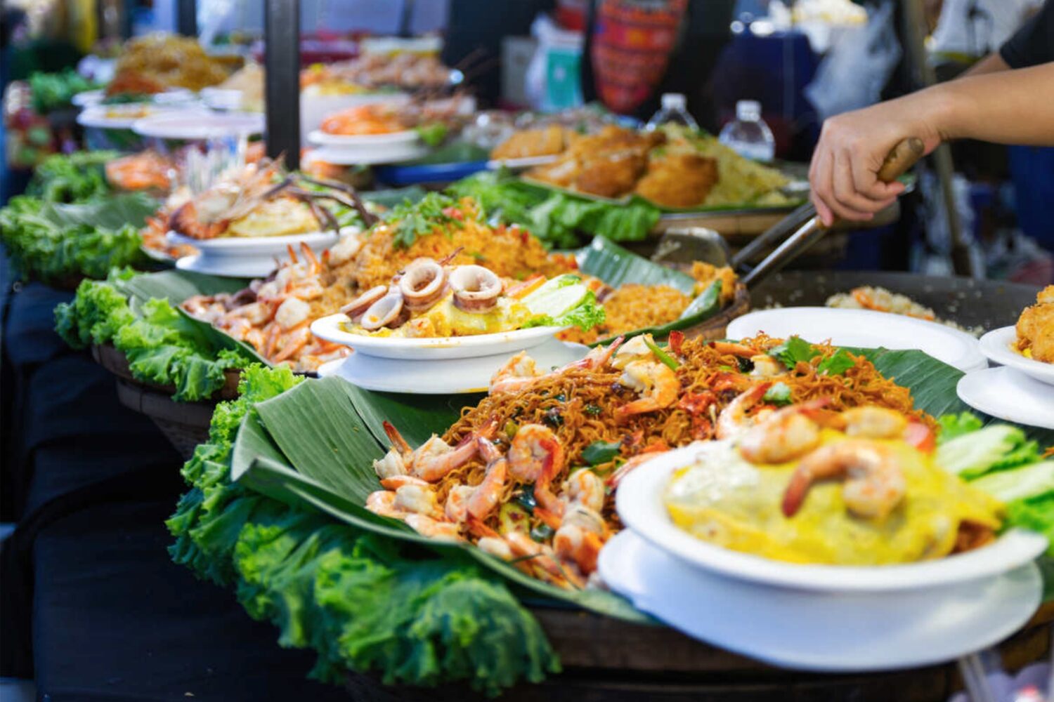 Thai street food at the market