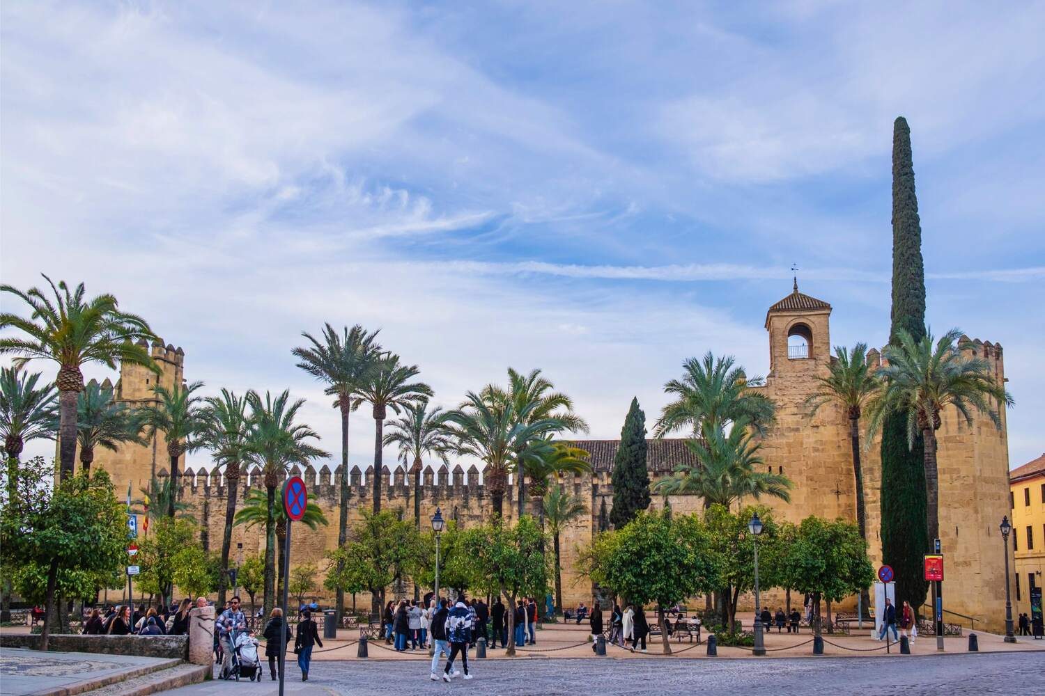 Alcázar de los Reyes Cristianos in Cordoba from outside