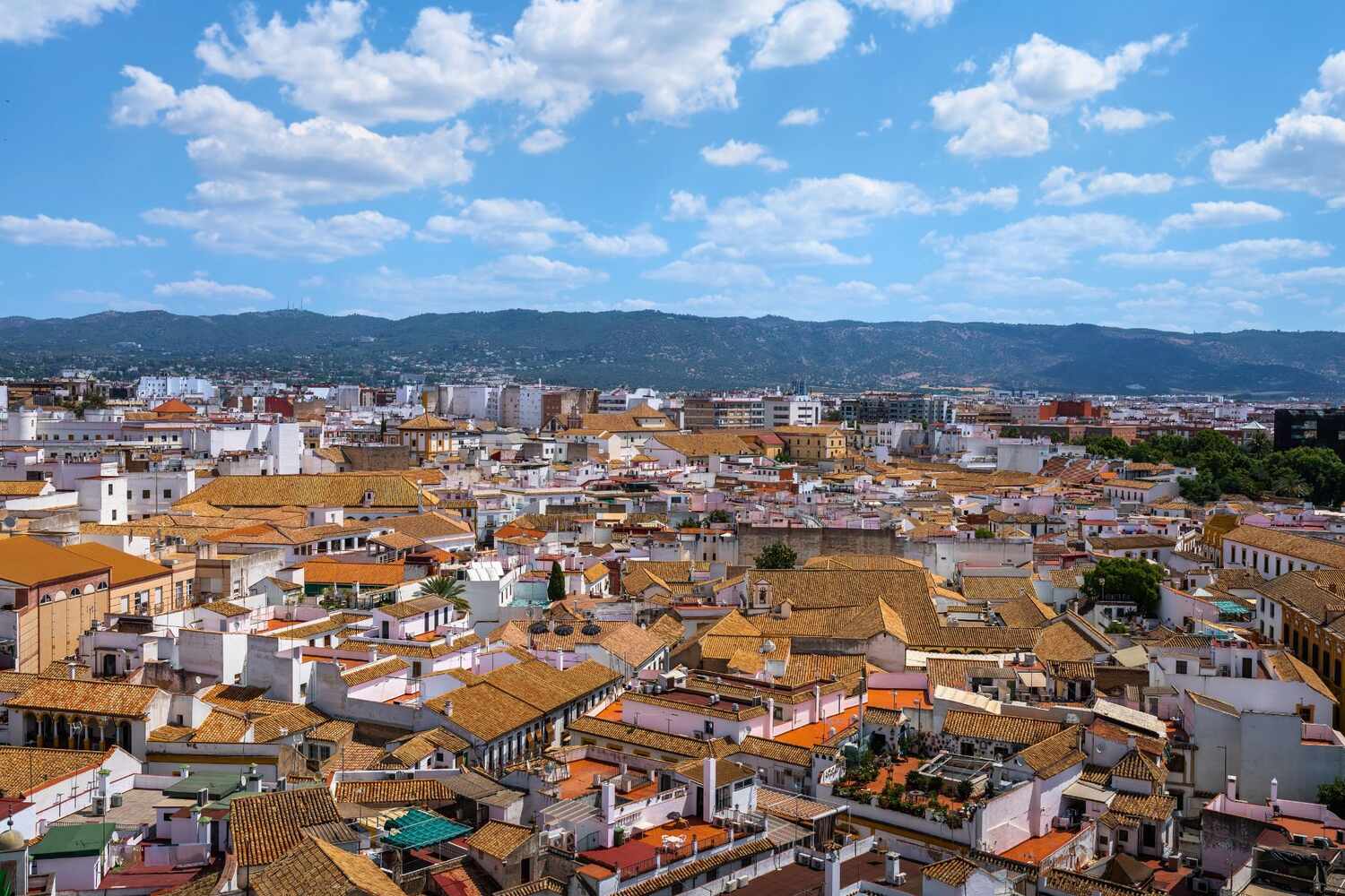 Drone shot of Cordoba Spain