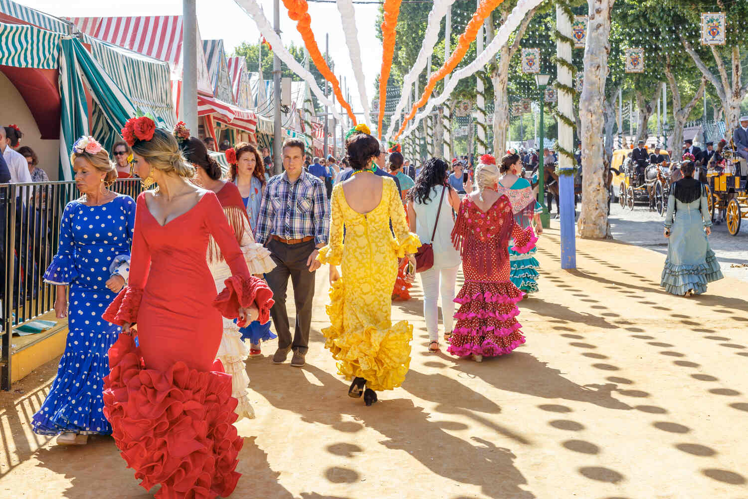 People at Feria de Abril in Seville